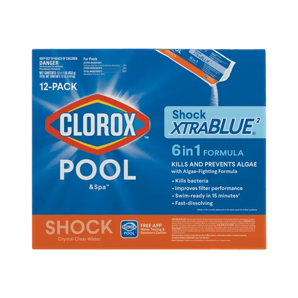 (12 Pack) Clorox Pool&Spa Shock XtraBlue2 for Swimming Pools | New Arrival