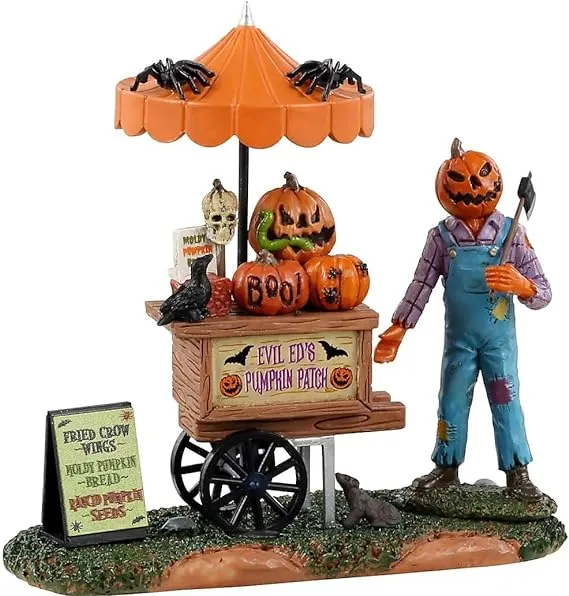 LEMAX Village Collection - Spooky Town Pumpkin Patch Vendor #33611, Gray