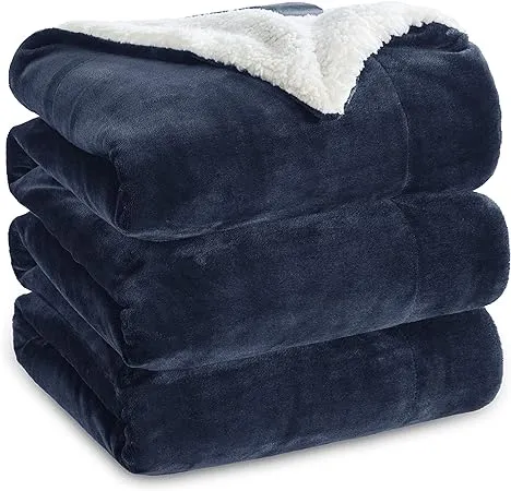 Bedsure Sherpa Fleece Blankets Size for Bed Thick and Warm Blanket for Winter