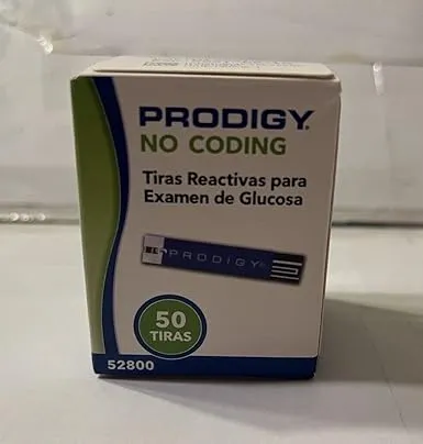 PRODIGY No Coding Blood Glucose 100 Test Strips Free Meter &amp; 100 Lancets - Good