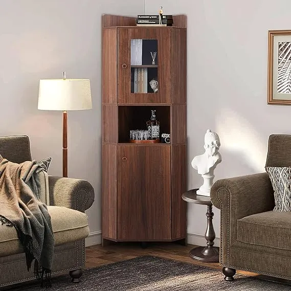 Naiyufa 70 inch Tall Corner Cabinet