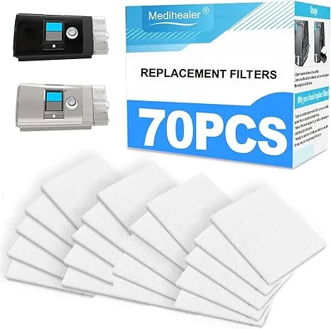 70 Packs CPAP Filters for ResMed - Three Year Supply Filters for ResMed AirSense 10, AirCurve 10- S9, AirStart Series - Medihealer Replacement Filters