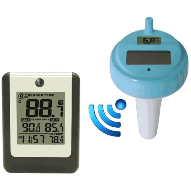 Ambient Weather WS-14 Wireless 8-Channel Floating Pool and Spa Thermometer