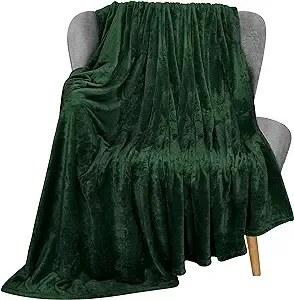 Utopia Bedding Fleece Blanket Throw Size Forest Green 300gsm Luxury Blanket for Couch Sofa Bed Anti-Static Fuzzy Soft Blanket Mi