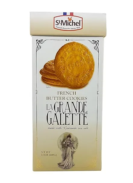 St Michel La Grande Galette French Butter Cookies Biscuits S Salt 21.16 Oz FRESH