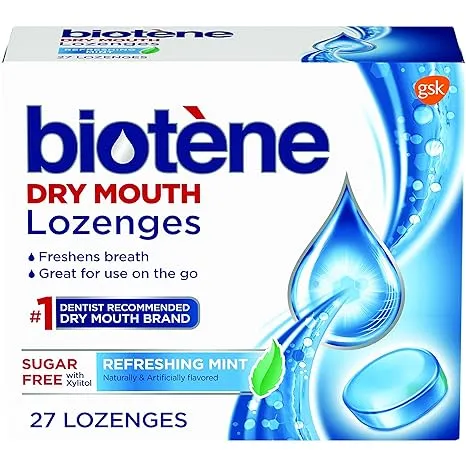 Biotene Lozenges, Sugar Free, with Xylitol, Dry Mouth, Refreshing Mint - 27 lozenges