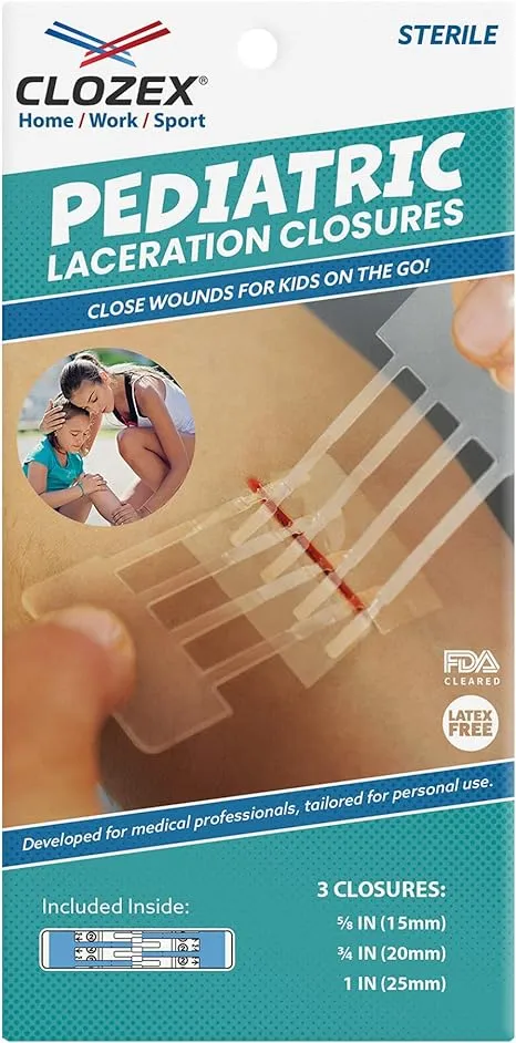 Clozex Laceration Closures, Pediatric, Sterile