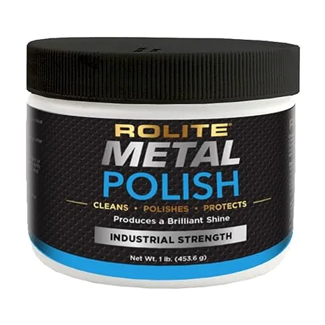 Rolite Metal Polish Paste Industrial Strength Scratch Remover and Cleaner, Polishing Cream for Aluminum, Chrome, Stainless Steel and