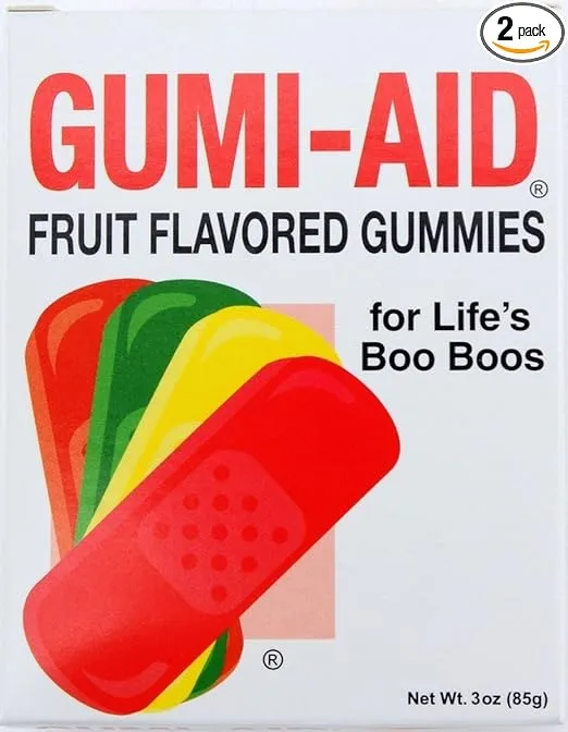 Gumi-Aid Fruit Flavored Gummy Bandages 3 oz Box ^