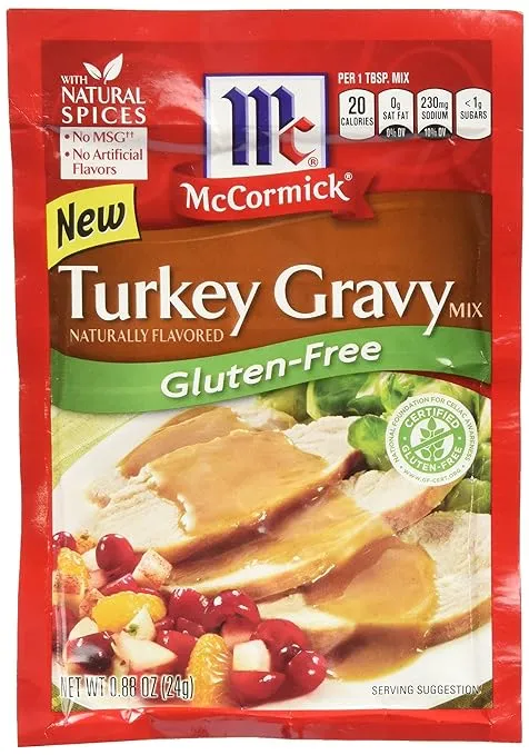 McCormick Turkey Gravy Mix, Gluten Free, 0.88 OZ (Pack of 6)