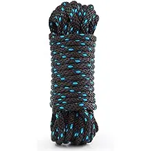 3/8&#034; 50 Ft Solid Braided Polypropylene Rope Heavy Duty All Purpose Utility Cord 