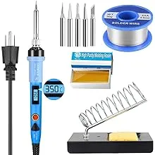 SREMTCH Soldering Iron Kit,60W Adjustable Temperature Welding Tool with ON-Off Switch, 9-in-1 Soldering Kits