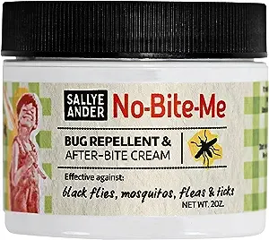 Sallye Ander "No-Bite-Me" All Natural Bug Repellent & Insect Repellent - Anti Itch Cream - Safe for Kids and Infants - Repels Mosquitoes, Fleas, and Ticks - 2 oz - Organic Bug Repellent for Skin