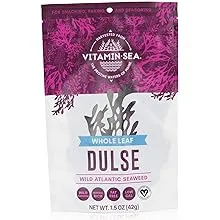 VITAMINSEA Dulse Dried Seaweed | Wild North Atlantic Seaweed for Snacking, Seasoning, Soups & Salads | Rich in Vitamins, Minerals & Antioxidants Perfect for Thyroid Support | Whole Leaf (4 OZ)