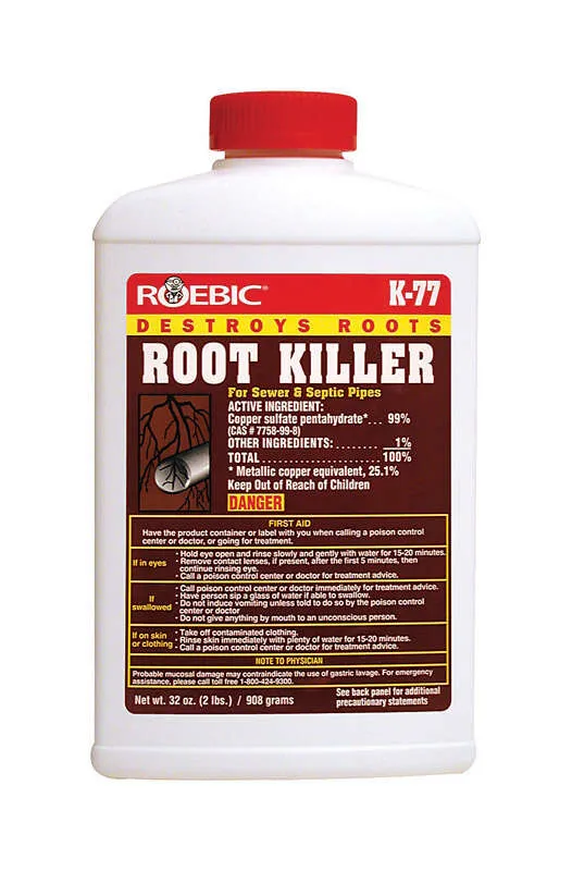 Roebic K-77 Root Killer for Sewer and Septic Systems, Clears Pipes and Stops New Growth, Safe for All Plumbing