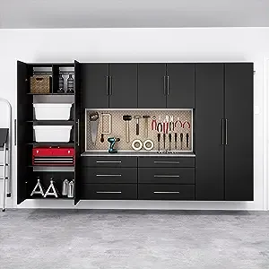 Prepac Black HangUps 120" Storage Cabinet Set I - 6pc