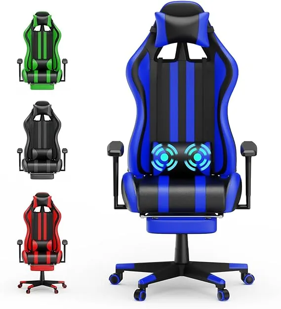 Soontrans Blue Gaming Chair,Comfortable Office Chair,Computer Gaming