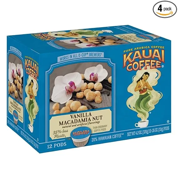 Kauai Coffee Pods Vanilla Macadamia Nut