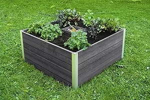 Vita Urbana 4x4x22 Keyhole Composting Garden - Slate Grey