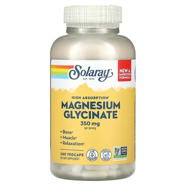 Solaray Glycinate de magnésium absorption