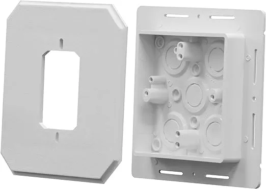 Arlington Siding Box Kit For Fixtures and Receptacles, Cover with Flanges, 1-Pack, 8081F White