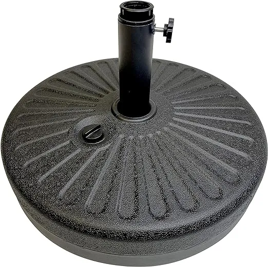 50Lbs Patio Umbrella Base, Outdoor Umbrella Stand Water Filled Stand, Market Patio Outdoor Heavy Duty Umbrella Holder (Black)