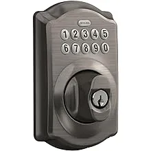 Schlage BE365 Cam 620 , Camelot Antique Pewter Keypad Deadbolt