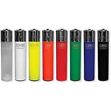 As Pictured Clipper 8 Reusable Lighters Assorted Solid Colors Refillable Reflintable Regular SizeAs Pictured Clipper 8 Reusable Lighters Assorted Solid Colo…