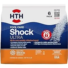 HTH 52037 Swimming Pool Care Shock Advanced, Swimming Pool Chemical, Cal Hypo Formula, 12 Count(Pack of 1)