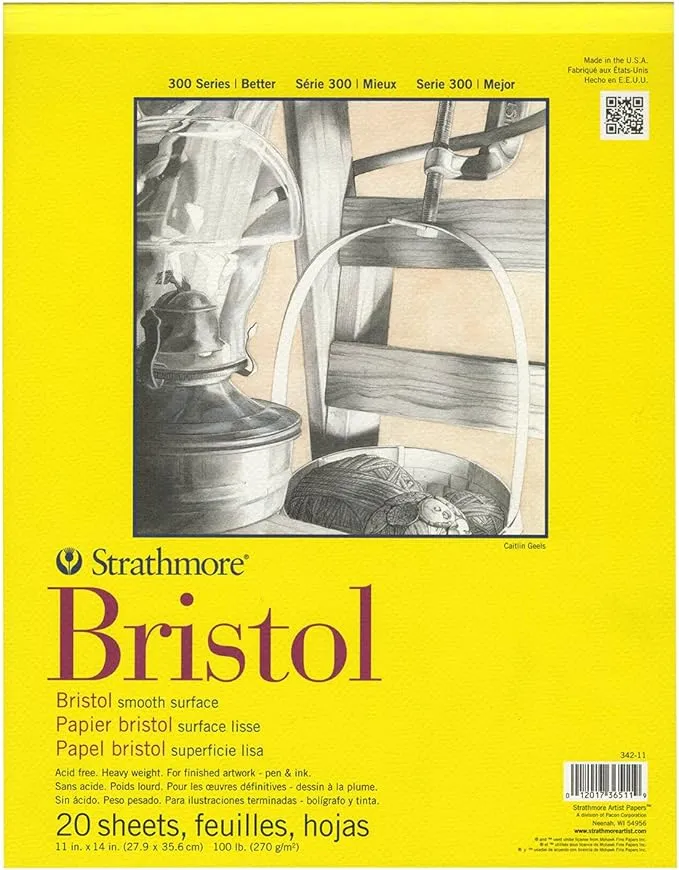 Strathmore 300 Series Vellum Bristol Paper Pad - 11" x 14"