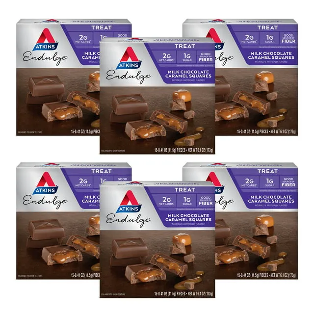 Atkins Endulge Caramel Squares Milk Chocolate