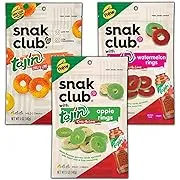 Fruit Rings Candy Bundle. Includes Three-5 Oz Bags of Snak Club Tajin Gummy Rings. 1 of Each Flavors of Gummy Rings: Peach Rings, Watermelon Rings, & Apple Rings Comes With a BELLATAVO Fridge Magnet!