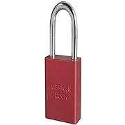 American Lock A1106RED1KEY Padlock Keyed, Aluminum, Red