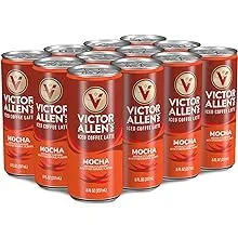 Mocha Iced Canned Coffee Latte 8oz Cans 12 Pack