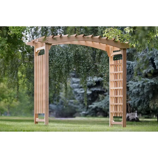 All Things Cedar PA106 Garden Arbor 8-Ft - Wood Arbor Trellis for Climbing Plants & Arches - Outdoor Cedar Garden Arches for Garden Wedding Party Decorations - Easy to Assemble - 94x47x87