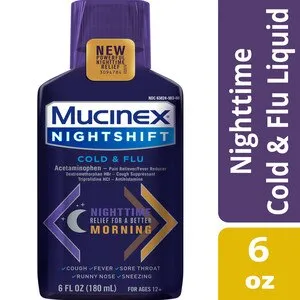 Mucinex Nightshift Cold & Flu Liquid, 6 oz | CVS