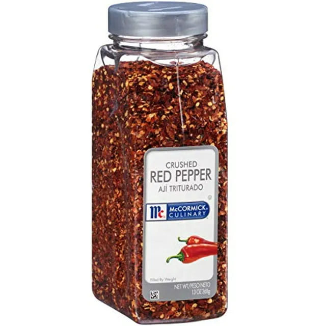 McCormick Culinary Crushed Red Pepper, 13 oz - One 13 Ounce Container of Crushed Red Pepper Flakes, Perfect for Sprinkling Onto Pizza, Beef, Pork and Flatbreads