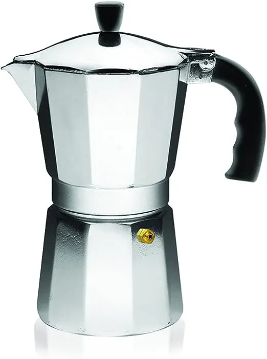 Imusa USA B120-45V Extra Large Aluminum Stovetop 12-cup Classic Italian and Cuban Espresso Maker (B120-45V), Silver