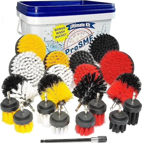 Drill Brush Set - Ultimate Drill Brush Attachment Set - Scrub Brush for Drill - Drill Brush - Drill Power Scrubber Brush Kit - Household Cleaning Brushes - Bathroom - Kitchen - Automotive