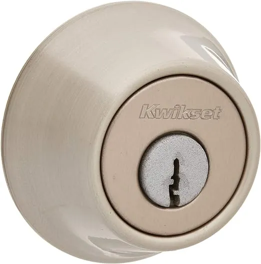 Kwikset Satin Nickel Single Cylinder Deadbolt