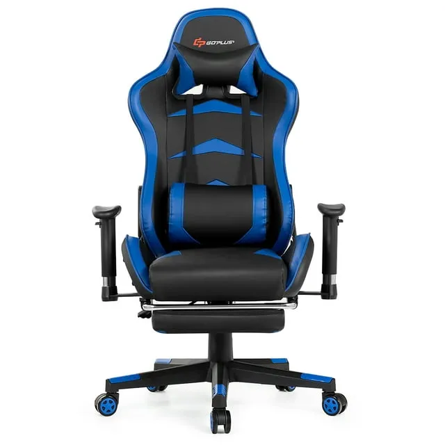 Costway Massage Gaming Chair with Footrest