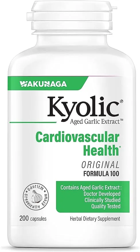 Kyolic Aged Garlic Extract, Formula 100, Capsules - 200 capsules