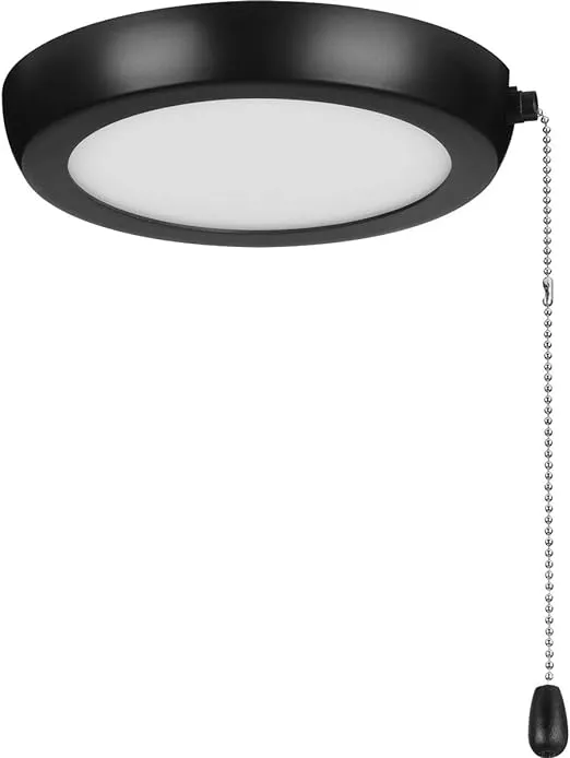 AirPro 7" 1-Light Matte Black Edgelit Ceiling Fan Light Kit and Opal Shade - Transitional - Ceiling Fan Accessories - by Progress Lighting | Houzz