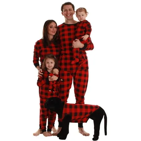 #followme Matching Family Pajamas Buffalo Plaid Kids