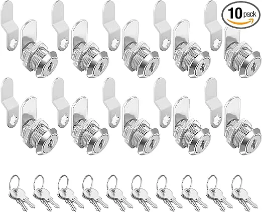 Cabinet Cam Locks Keyed Alike 5/8&#039;&#039; Fits on 3/8&#039;&#039; Max Door Thickness Secure F...