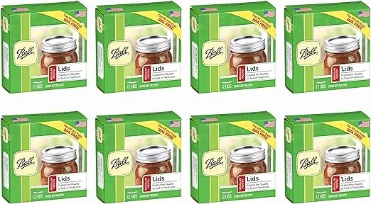 Ball Regular Mouth Size Canning Or Mason Jar Lids, 8 Dozen Or 96 Lids Total