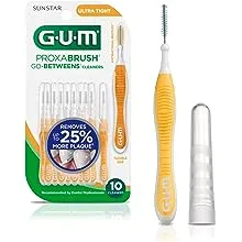 Gum Proxabrush Go-Betweens - Ultra Tight - Interdental Brushes - Soft Bristled Dental Picks for Plaque Removal & Gum Health - Safe for Braces &