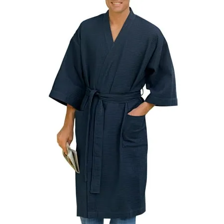 Big & Tall Harbor Bay Waffle-Knit Kimono Robe