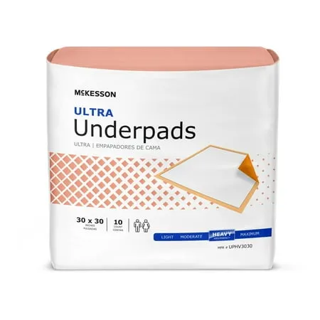 McKesson Ultra Disposable Underpad Heavy Absorbency