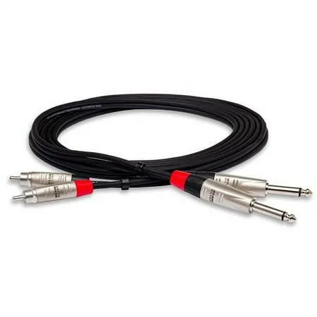 Hosa HSS-015X2 Pro Stereo Interconnect Cable 1/4" TRS to 1/4" TRS - 15\